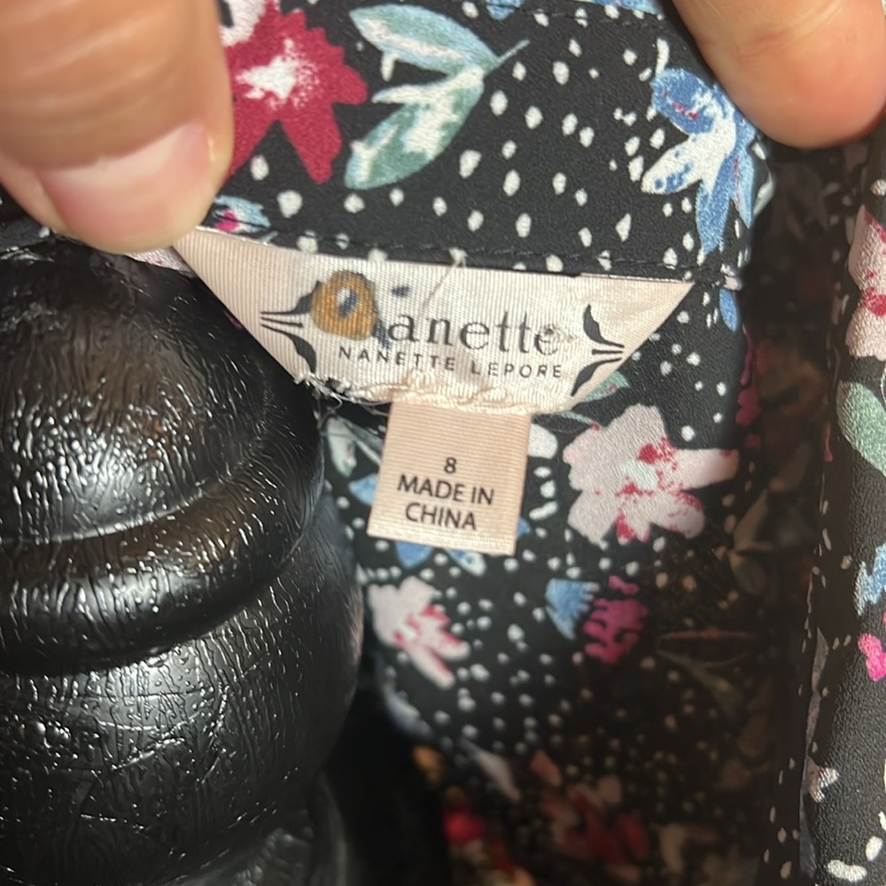 NANETTE NANETTE LAPORE  Floral Pleated Pintuck Shirt Dress - Picture 10 of 10